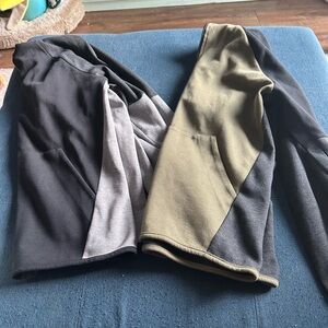 Express Black and Gray Zip-Up Hoodie